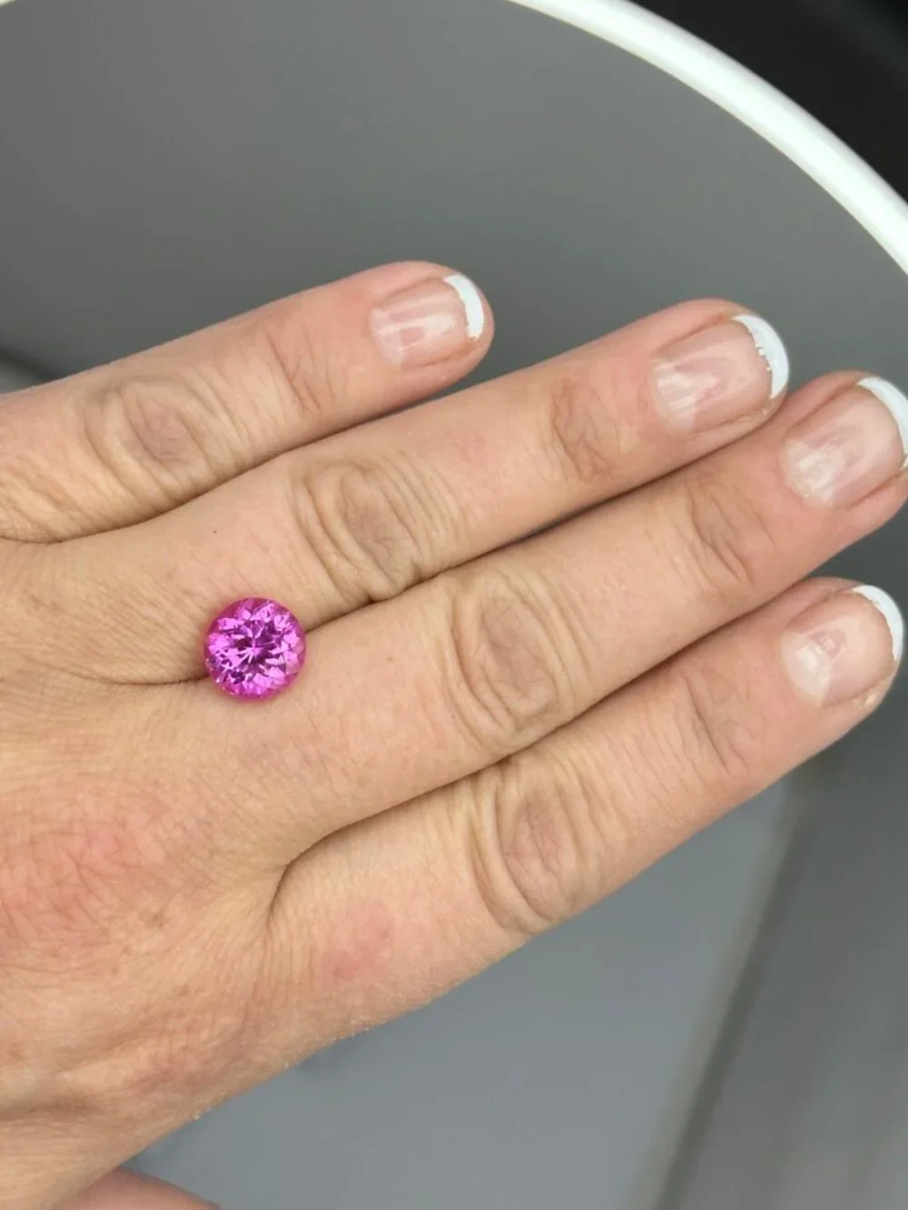 Certified Excellent Round Pink RUBY - Picture 6 of 14